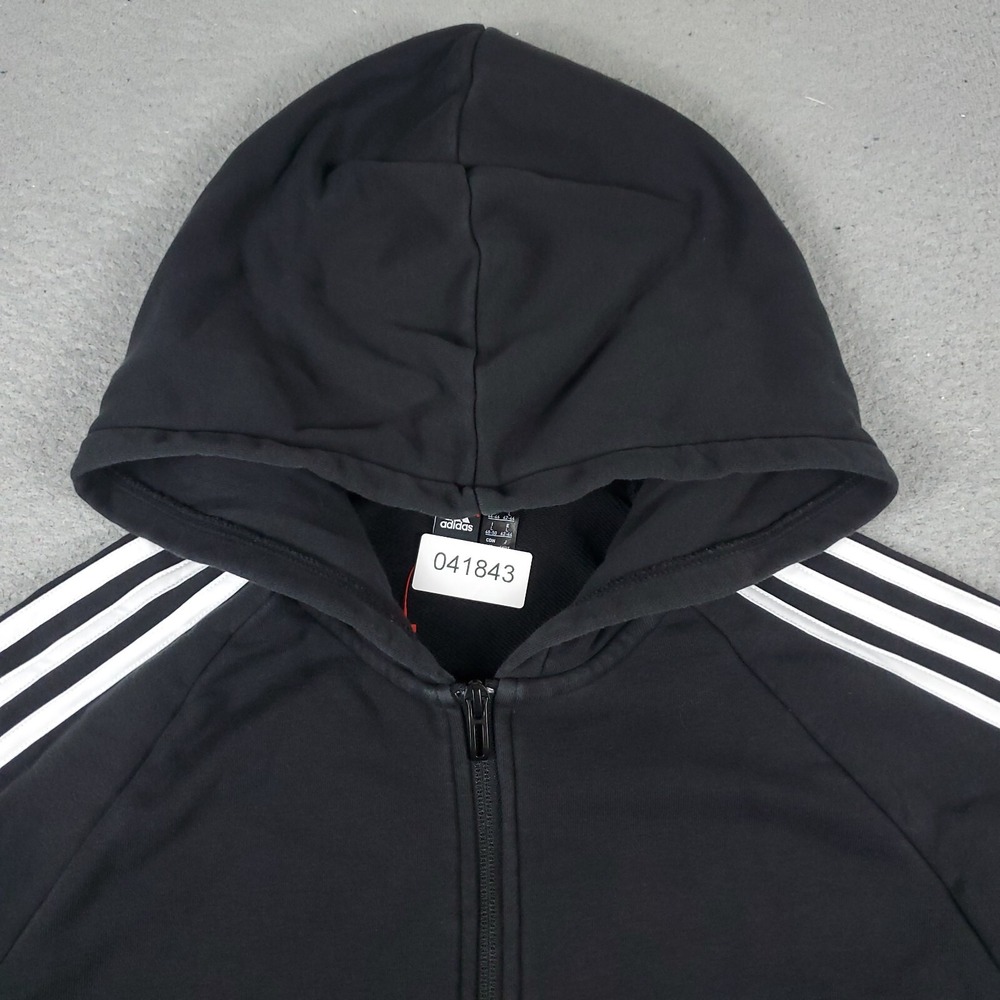 Adidas Sweater Womens Large Black Full Zip Up Hoodie Sweatshirt Ladies - Picture 2 of 11